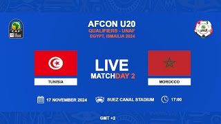 U20 AFCON 2025 Qualifiers  UNAF  TUNISIA VS MOROCCO [upl. by Nowtna]