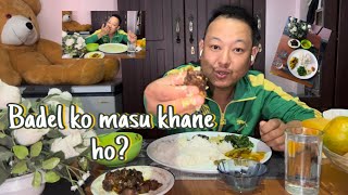 Badel ko masu ra local ghee sanga Mukbang gariyosherchanvlog  local foods😘😘 [upl. by Eellek]