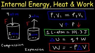 Internal Energy Heat and Work Thermodynamics Pressure amp Volume Chemistry Problems [upl. by Davidson]