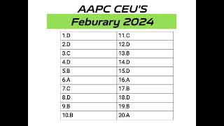 AAPC FREE CEUS  february 2024 CEU CPC cpt crc ccs [upl. by Namra135]