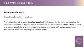 Guideline for preventive chemotherapy for the control of Taenia solium taeniasis [upl. by Liebman]