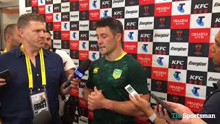 Cooper Cronk talks to The Sportsman after Australias win over Samoa \ Rugby League World Cup [upl. by Gherardi406]