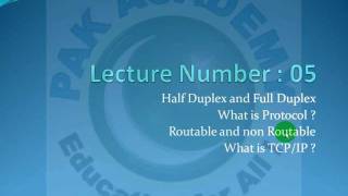 Basic Networking Fundamentals in Urdu Duplex TCPIP Protocol  Part 05 [upl. by Schaffer]