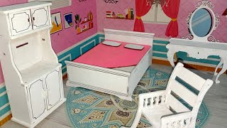 Luxury Mini Cardboard Doll House  Paper Doll House  Bedroom amp Living Room Decor  Artistic Dolls [upl. by Ellersick]