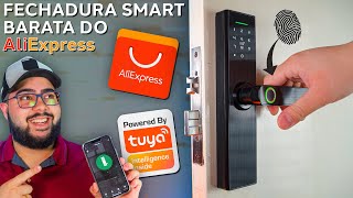 Fechadura Inteligente Barata do AliExpress Tem Biometria NFC e Custa Pouco Mas vale a pena [upl. by Yknarf]