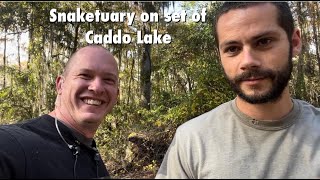 Steve’s Snaketuary Snakes on set Caddo Lake Movie [upl. by Eillen536]