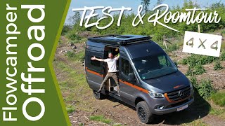 Flowcamper Max auf Sprinter 4x4  Test und Roomtour des Allrad Campers [upl. by Arhas]