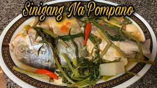 Sinigang Na Isdang Pompano  Pompano Fish Soup in Tamarind Sour Broth [upl. by Eeralav]