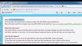 How to Remove CryptoWall Ransomware Removal Manual Ads from chromefirefoxInternet explorer [upl. by Nierman]