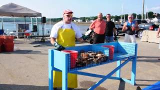 Scallop Shucking Demonstration at Digby Scallop Days [upl. by Adnuahsal56]