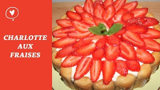 Charlotte aux fraises 🍓  Avec du mascarpone  Recette facile pour une fête un anniversaire 🎂😊 [upl. by Augy]