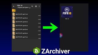 How to Extract Multiple RAR Files into one on Android ZArchiver [upl. by Yttap]