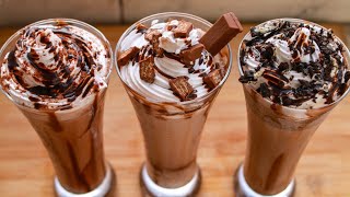 3 Milkshake Recipe  Chocolate Milkshake  Oreo Milkshake  Kitkat Milkshake [upl. by Sillyrama]