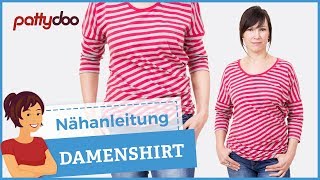 Shirt selber nähen  pattydoo Nähanleitung auch für Anfänger [upl. by Hairahs789]