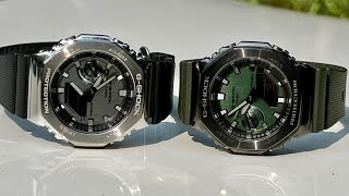 Casio GShock CasiOak GM2100 Green amp Silver review [upl. by Laup18]