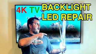 Insignia 55 inch Roku 4K TV LED Backlight Repair [upl. by Chryste13]