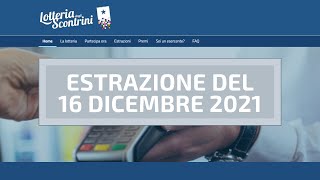 Lotteria degli scontrini estrazione del 16 dicembre 2021 i biglietti vincenti [upl. by Nyletak303]