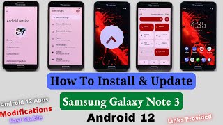 How To Install Android 12 On Galaxy Note 3 [upl. by Yenettirb]