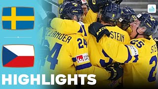 Sweden vs Czech  Highlights  U20 World Juniors Championship Semi Final 04012024 [upl. by Brewster]