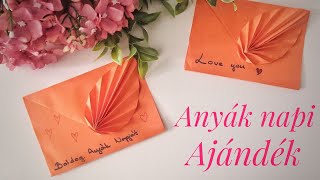 Anyák napi ajándék ötlet  üdvözlő kártya készítés  hajtogatás  Mothers day Gift Idea [upl. by Wiskind]