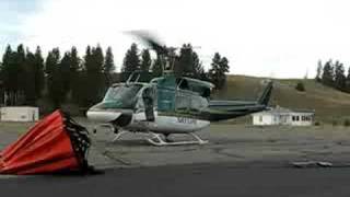 Bell 212 Helicopter Taking off Princeton BC Canada [upl. by Ynetsed]