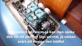 Starting an old two cylinder 1967 veteran Volvo Penta MD2 Diesel [upl. by Sheryle]