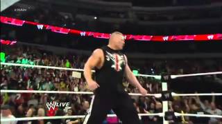 WWE  Triple H Returns And Fights With Brock Lesnar RAW 25th February 2013 [upl. by Yeslrahc]