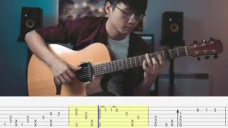 TABS Gulabi Aankhen  SANAM  Fingerstyle Guitar Tutorial by Edward Ong [upl. by Devora]