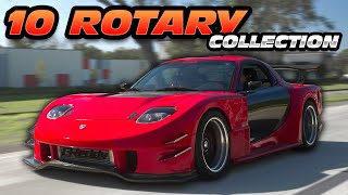 CRAZIEST 10 Rotary Rare RX7 Collection FOUR 3 ROTORS in SECRET HANGER [upl. by Treboh]