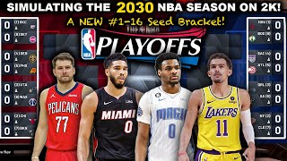 The 2030 NBA Playoffs Simulated on 2K24 7 Years Into the Future [upl. by Elinnet149]