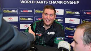 PDC Dart WM 2018  Interview Kevin Münch nach 31 gegen Adrian Lewis [upl. by Veal]