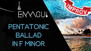 Pentatonic backing track F minor Guitar impro by emmgui [upl. by Hsreh]