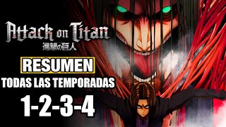 🟡SHINGEKI NO KYOJIN TEMPORADA 1 2 3 4 Y OVAs  Resumen y Explicación [upl. by Ty]