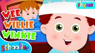 Wee Willie Winkie  Nursery Rhymes amp Kindergarten Song For Kids  Schoolies [upl. by Wiburg954]