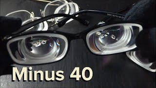 40 extreme myopia with biconcave myodisc lens [upl. by Bebe226]