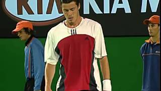 ATP 2004 Austrlain Open QF Roddick vs Safin [upl. by Cyrille]