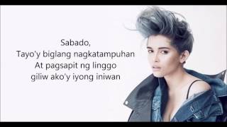 KZ Tandingan  Isang Linggong Pagibig Lyrics [upl. by Ayotan897]