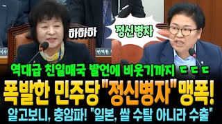 역대급 친일매국 발언에 비웃기까지 폭발한 문정복 quot정신병자quot 맹폭 알고보니 충암파 quot일제강점기 쌀 수탈 아니라 수출quot 국회 발칵 [upl. by Micky244]