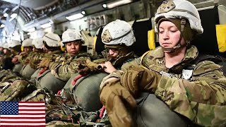 Female Paratroopers jumping from C 17 Globemaster aircraft  Airborne Operations 2024 [upl. by Hcirteid795]