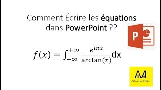 Comment écrire une équation mathématique dans PowerPoint [upl. by Carina]