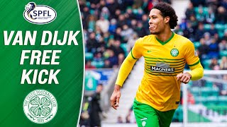 Virgil Van Dijk Scores Sensational FreeKick  SPFL [upl. by Osswald540]