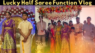 Lucky Half Saree Function Vlog  Onila Function  Vlogs Telugu [upl. by Seta669]