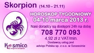 Horoskop tygodniowy dla Skorpiona 0410032013 na Kosmica [upl. by Alya849]