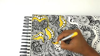 Zentangle art  Zentangle art for beginners  Zendoodle  Zentangle patterns  Doodle patterns [upl. by Enilekcaj]