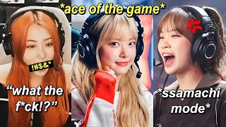 Yunjin cursing during livestream Eunchae being ACE of the game Le sserafim plays OVERWATCH 2 [upl. by Attiuqihc39]