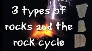 3 Types of Rocks and the Rock Cycle Igneous Sedimentary Metamorphic  FreeSchool [upl. by Nitsugua7]