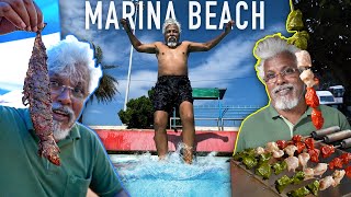 Dad orey ஆட்டம் at Marina Swimming Pool 🔥😂 Tasty Food Vlog 😋😍 [upl. by Karim]