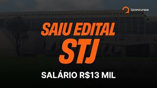 Concurso STJ sai edital com vagas para analista Salário R138 mil Análise do Edital [upl. by Flagler240]