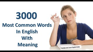 English Dictionary 🌟3000🌟 most common words in english with meaning [upl. by Sremlahc604]