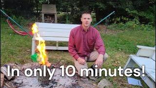 Wood Rocket Stove The Best Swedish Torch Method [upl. by Arrat912]